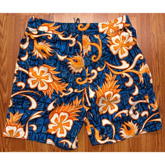 Vtg Quiksilver Board Shorts Mens 38 8" Hawaiian Floral Beach Swim Trunks Y2K - Picture 2 of 6